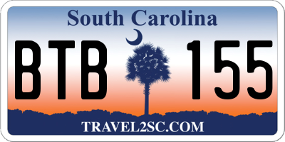 SC license plate BTB155