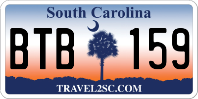 SC license plate BTB159