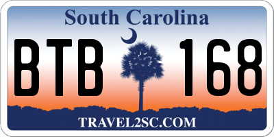 SC license plate BTB168