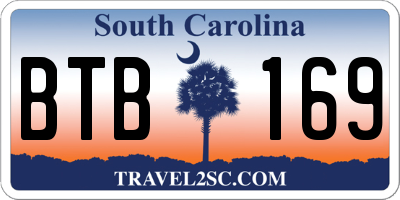 SC license plate BTB169