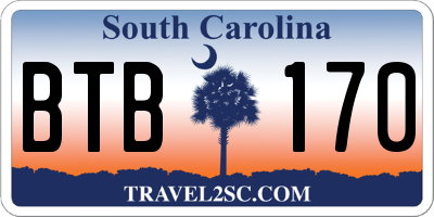 SC license plate BTB170