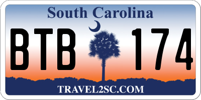 SC license plate BTB174