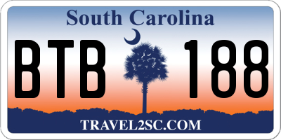 SC license plate BTB188