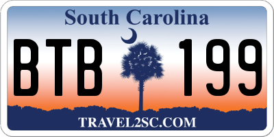 SC license plate BTB199