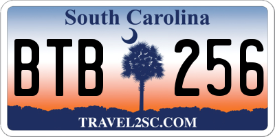SC license plate BTB256