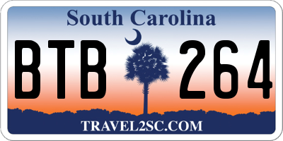 SC license plate BTB264