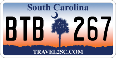 SC license plate BTB267