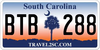 SC license plate BTB288