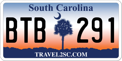 SC license plate BTB291