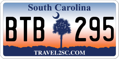 SC license plate BTB295