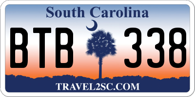 SC license plate BTB338