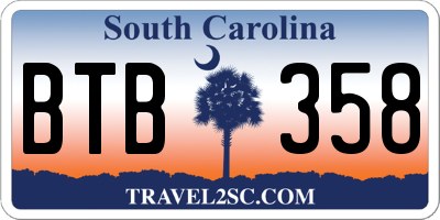 SC license plate BTB358