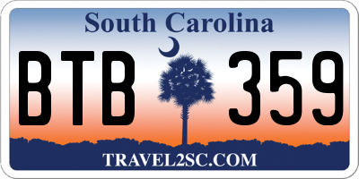 SC license plate BTB359
