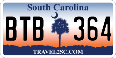 SC license plate BTB364
