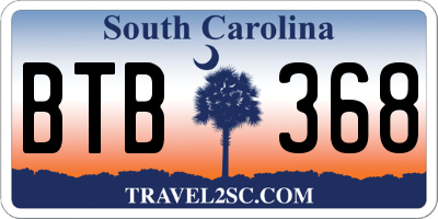 SC license plate BTB368