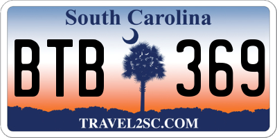 SC license plate BTB369