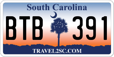 SC license plate BTB391