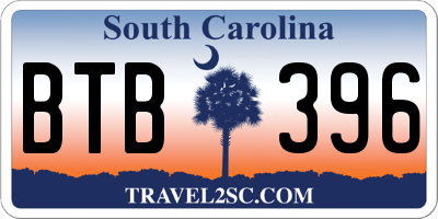 SC license plate BTB396