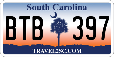 SC license plate BTB397