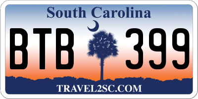SC license plate BTB399
