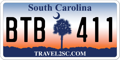 SC license plate BTB411