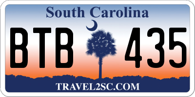 SC license plate BTB435
