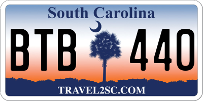 SC license plate BTB440