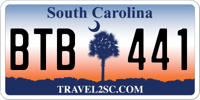 SC license plate BTB441