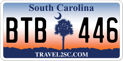 SC license plate BTB446