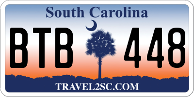 SC license plate BTB448