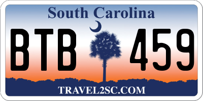 SC license plate BTB459