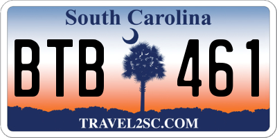 SC license plate BTB461