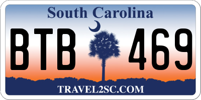 SC license plate BTB469