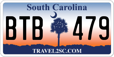 SC license plate BTB479