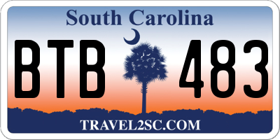 SC license plate BTB483