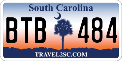SC license plate BTB484