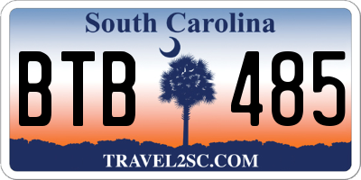 SC license plate BTB485