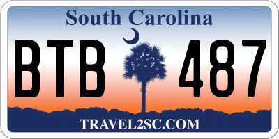 SC license plate BTB487