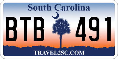 SC license plate BTB491