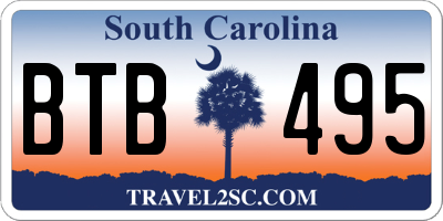 SC license plate BTB495