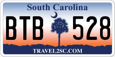 SC license plate BTB528