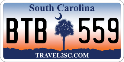 SC license plate BTB559