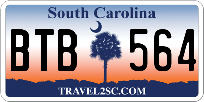 SC license plate BTB564