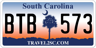 SC license plate BTB573