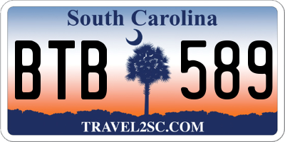 SC license plate BTB589