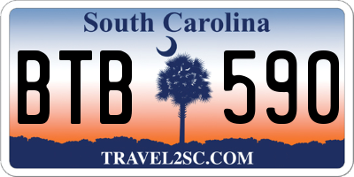 SC license plate BTB590