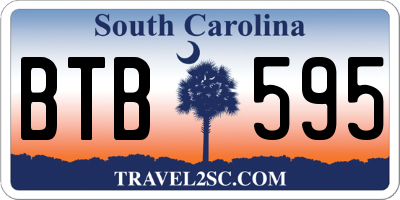 SC license plate BTB595