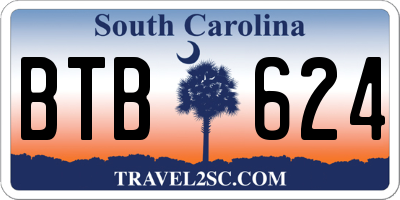 SC license plate BTB624