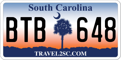 SC license plate BTB648