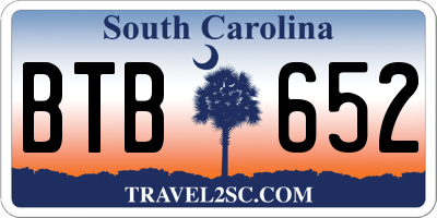 SC license plate BTB652
